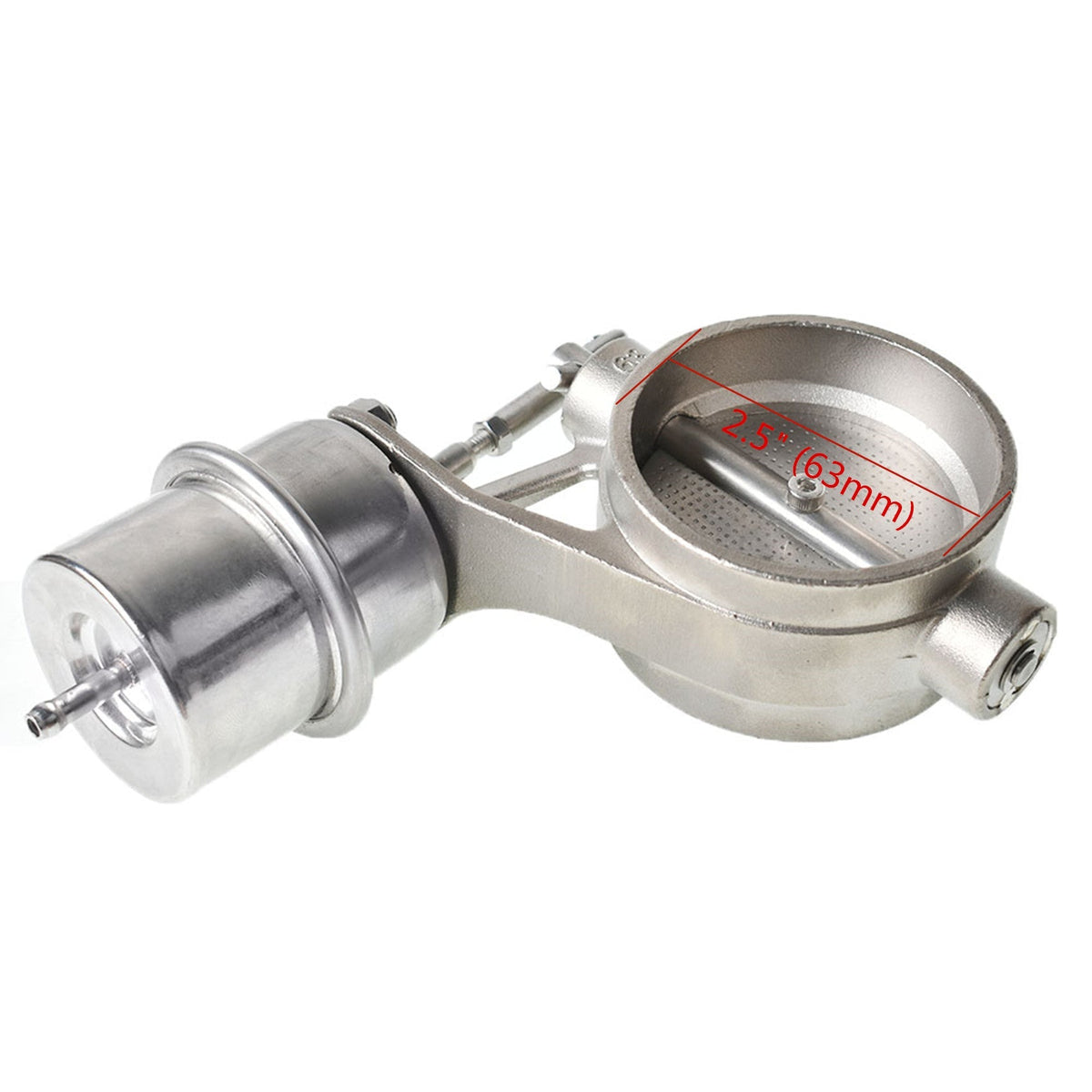 labwork 2.5" Exhaust Control Valve Actuator CLOSED Cutout Pipe Set Vacuum W/ROD Lab Work Auto