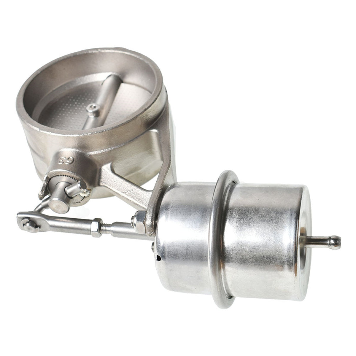 labwork 2.5" Exhaust Control Valve Actuator CLOSED Cutout Pipe Set Vacuum W/ROD Lab Work Auto