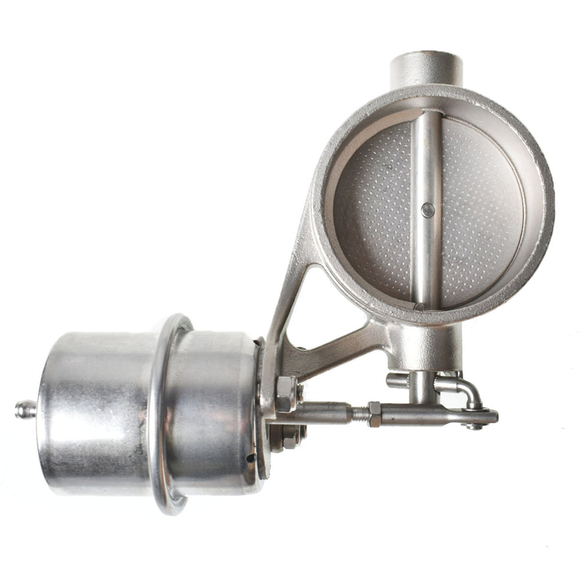 labwork 2.5" Exhaust Control Valve Actuator CLOSED Cutout Pipe Set Vacuum W/ROD Lab Work Auto