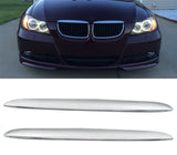 labwork 2Pack Front Hood Chrome Cover Trim Above Grille fit for BMW E90 E91 3-Series 06-08