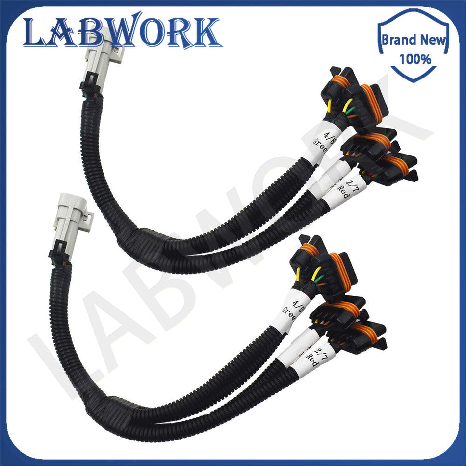 labwork 2X Ignition Coil Harness Set Fit for LS1 LS6 Engine Relocation Brackets Lab Work Auto