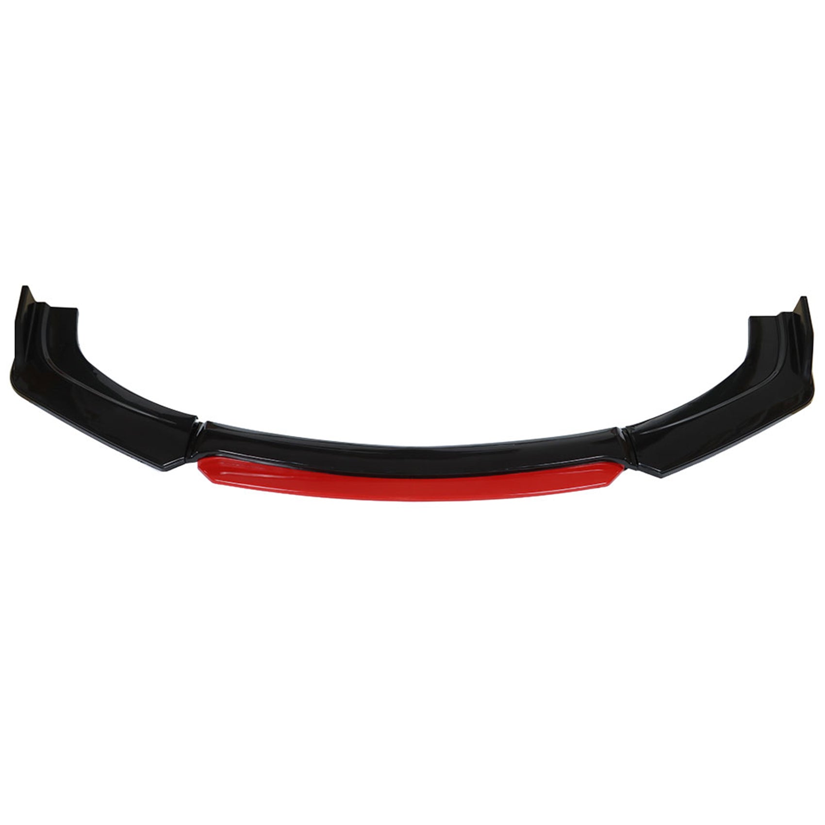 labwork 4 Pieces Universal Car Front Bumper Lip Spoiler Splitter Protector Body Kit Bright Black Red Tongue Lab Work Auto