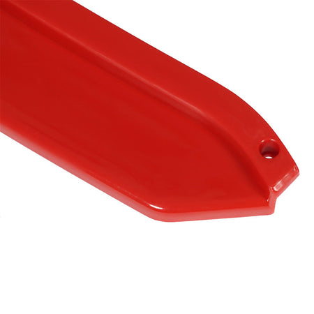 labwork 4 Pieces Universal Car Front Bumper Lip Spoiler Splitter Protector Body Kit Bright Black Red Tongue Lab Work Auto