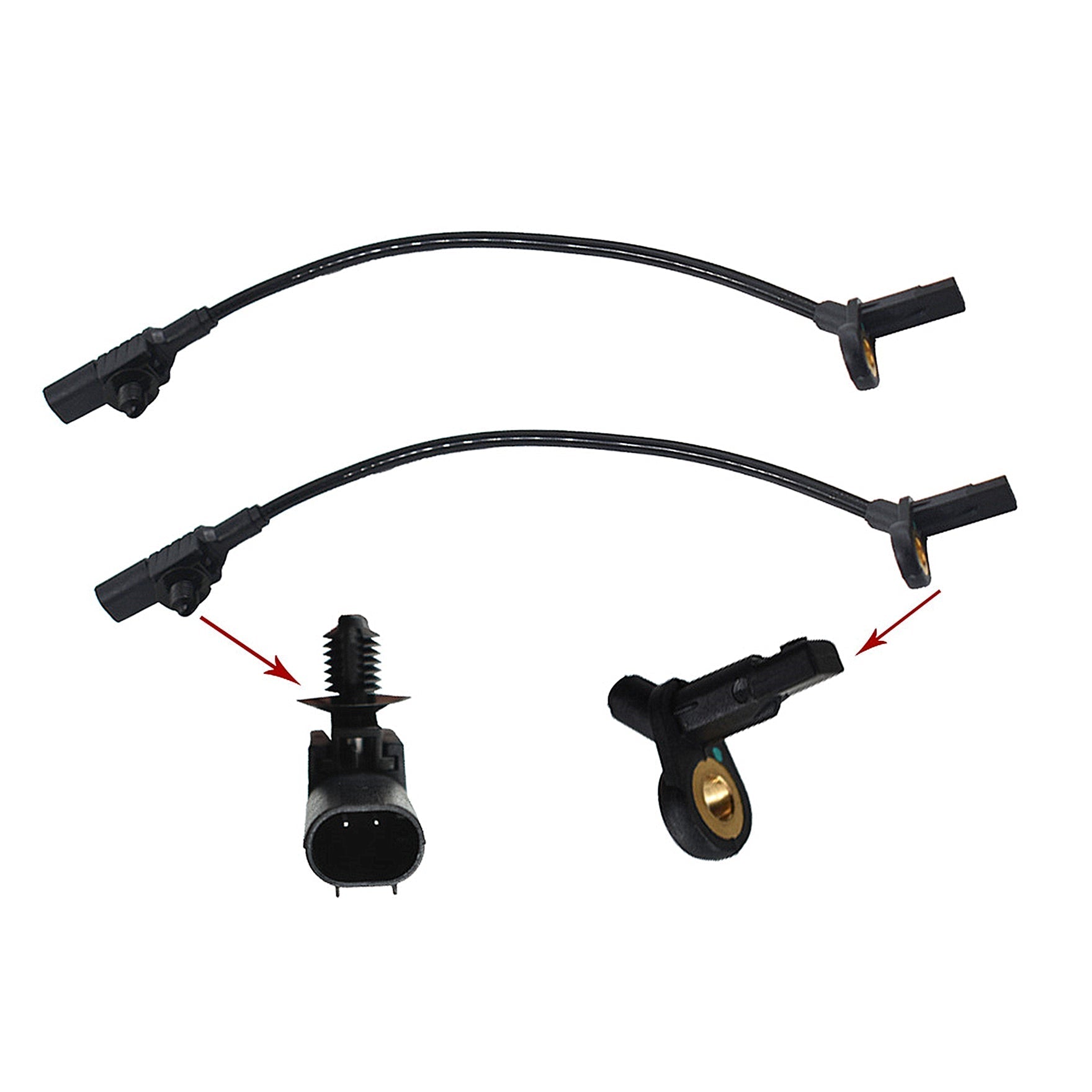 labwork 4pcs Front Rear ABS Wheel Speed Sensor Fit for Mercedes-Benz GL320 GL350 GL450 GL55 Lab Work Auto