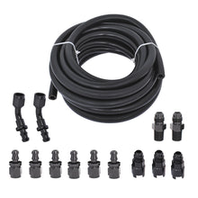 Load image into Gallery viewer, labwork 6AN 25 Feet Fuel Injection Line Fitting Adapter Kit Rubber Fuel Line Filler Feed Hose with 13pcs Push Lock Swivel Fitting Hose Ends Kit Lab Work Auto