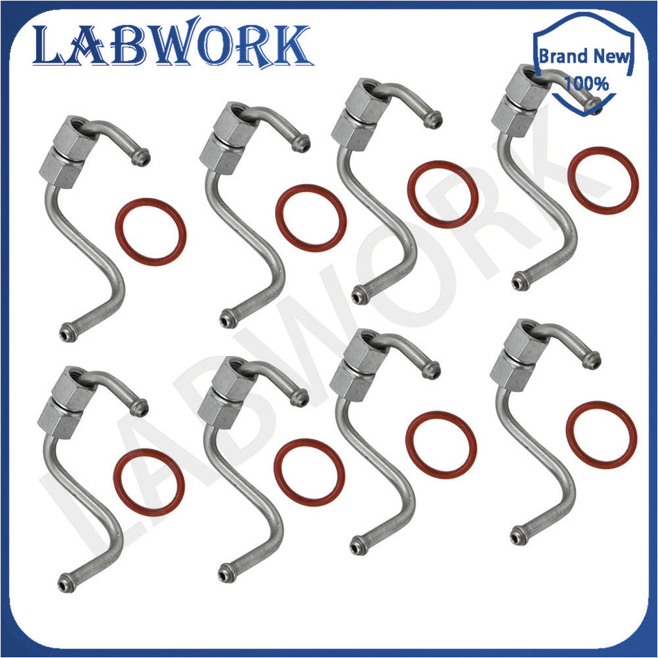 labwork 8 Fuel Injector Oring Line & Seal For 08-10 Ford 6.4L Powerstroke Diesel Lab Work Auto