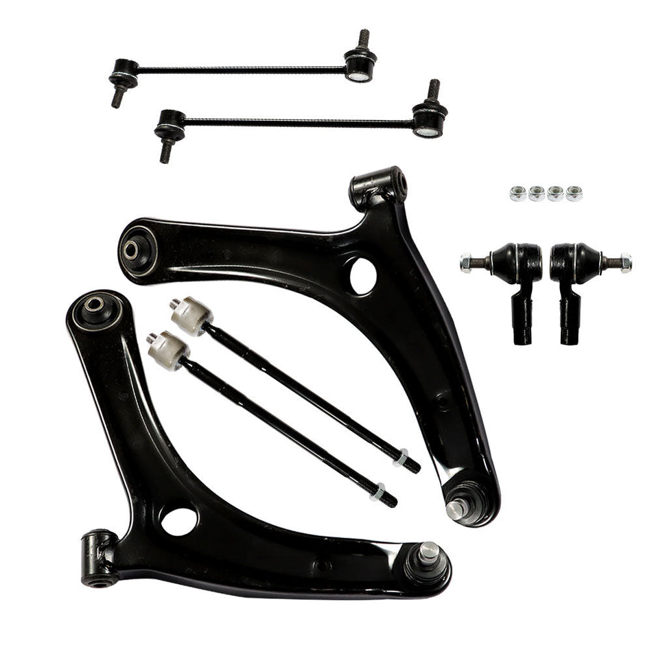 labwork 8pc Front Control Arm Ball Joint Suspension Kit for 2008-2017 Mitsubishi Lancer Lab Work Auto