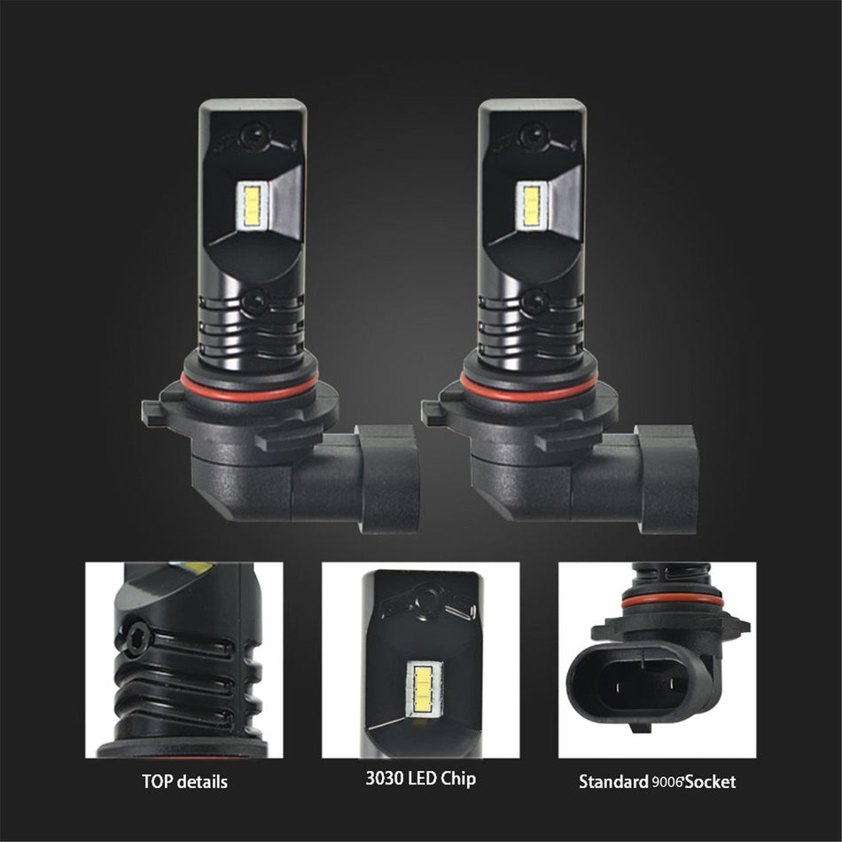 labwork 9006 HB4 2 PCS LED Bulb Conversion Kit IP68 Waterproof 6500K White Illumination 3200LM/Pair LED Fog Light Bulbs Lab Work Auto