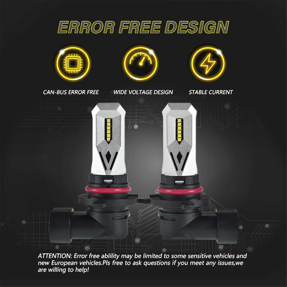 labwork 9006/HB4 2 PCS LED Fog Light Bulbs 80W High Power 1500LM 6000K White Replacement for LED Fog Light ,Daytime Running Lights DRL Lab Work Auto 