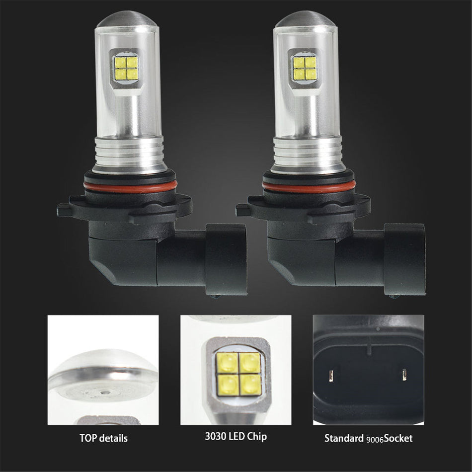 labwork 9006/HB4 PCS LED Bulb Conversion Kit IP67 Waterproof 6000K Daytime White Illumination 1500LM/Pair LED Fog Light Bulbs Lab Work Auto