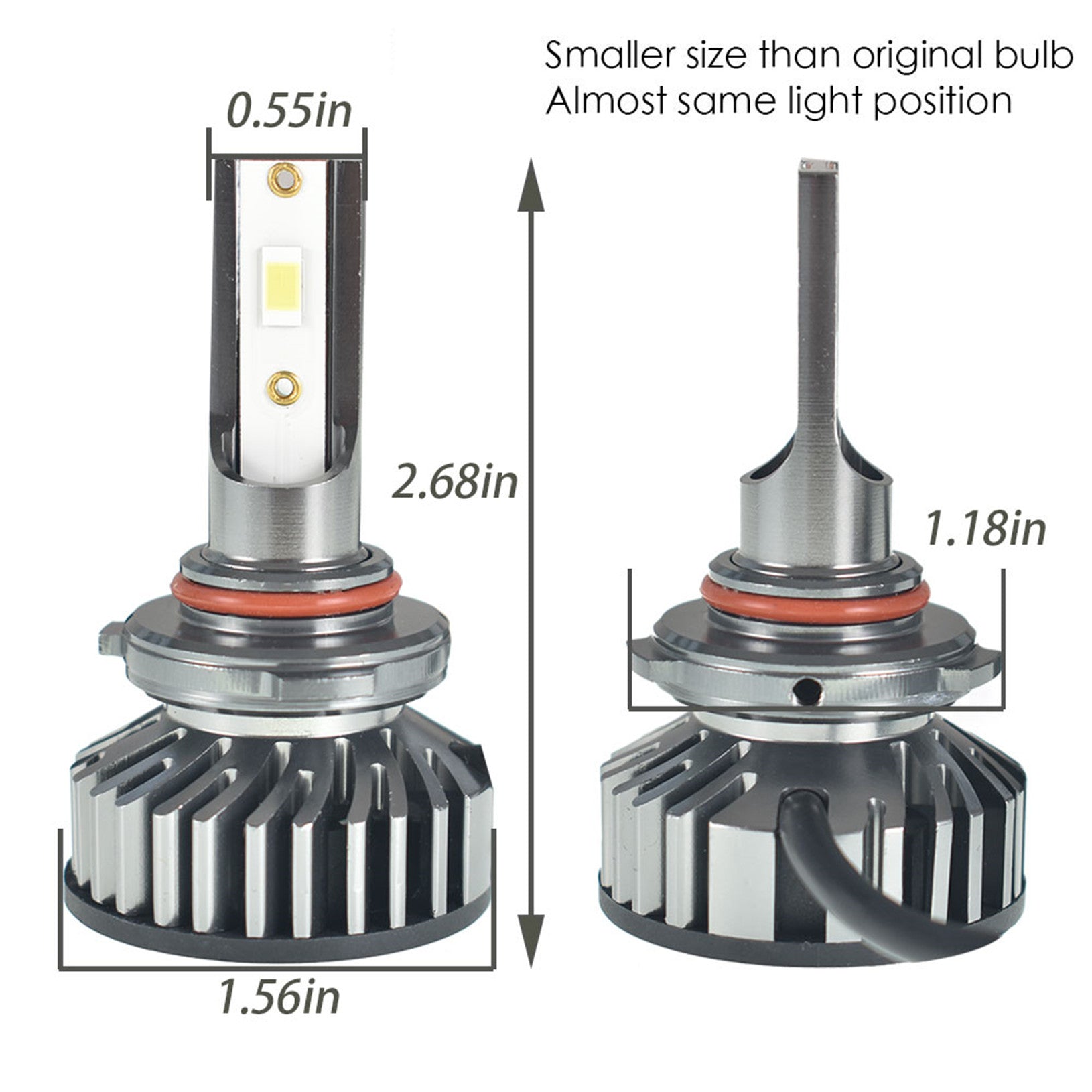 labwork 9006 LED Fog Light Bulbs 6500K 8000LM 55W Bright Fog Light LED Conversion Kit, Pack of 2 Lab Work Auto 