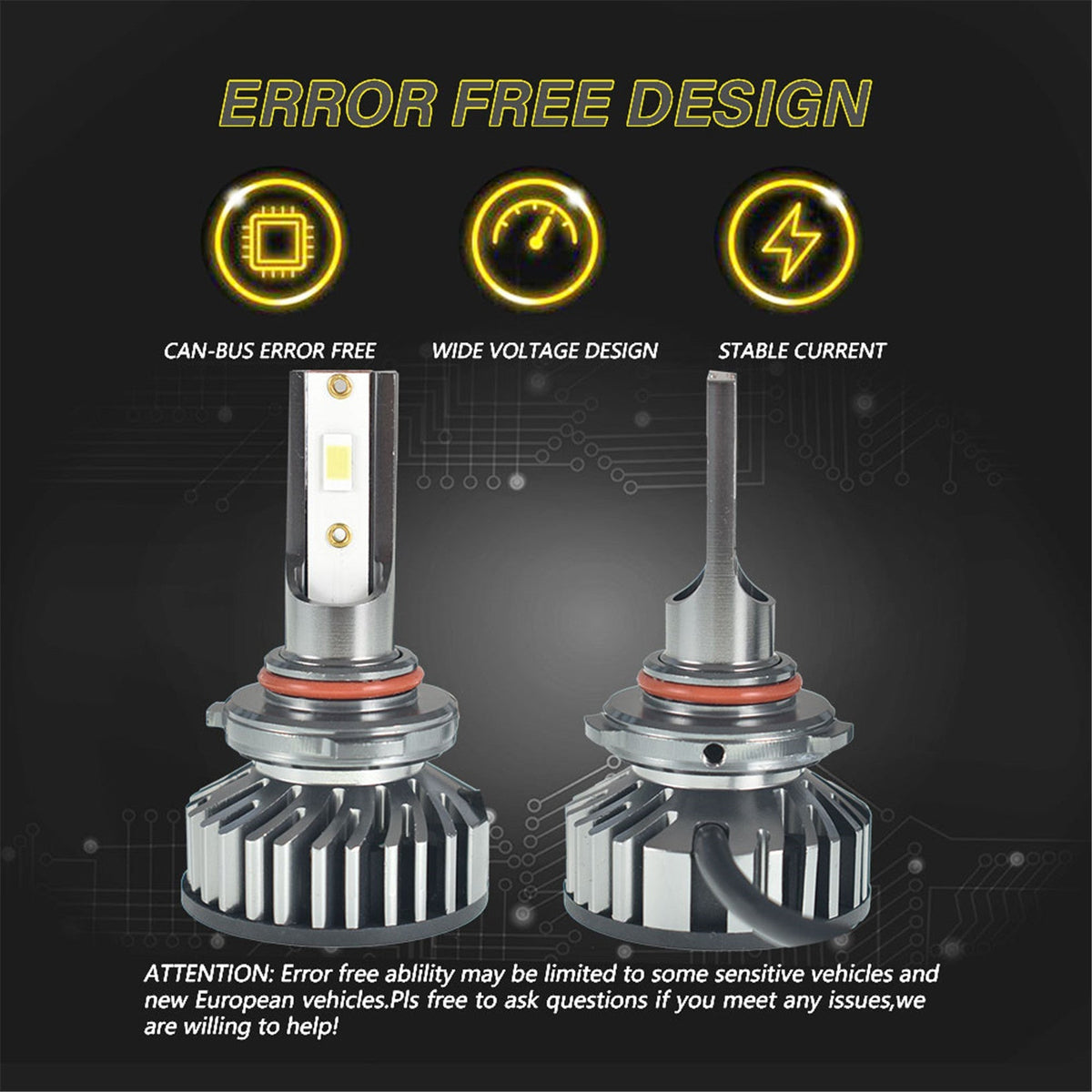 labwork 9006 LED Fog Light Bulbs 6500K 8000LM 55W Bright Fog Light LED Conversion Kit, Pack of 2 Lab Work Auto 