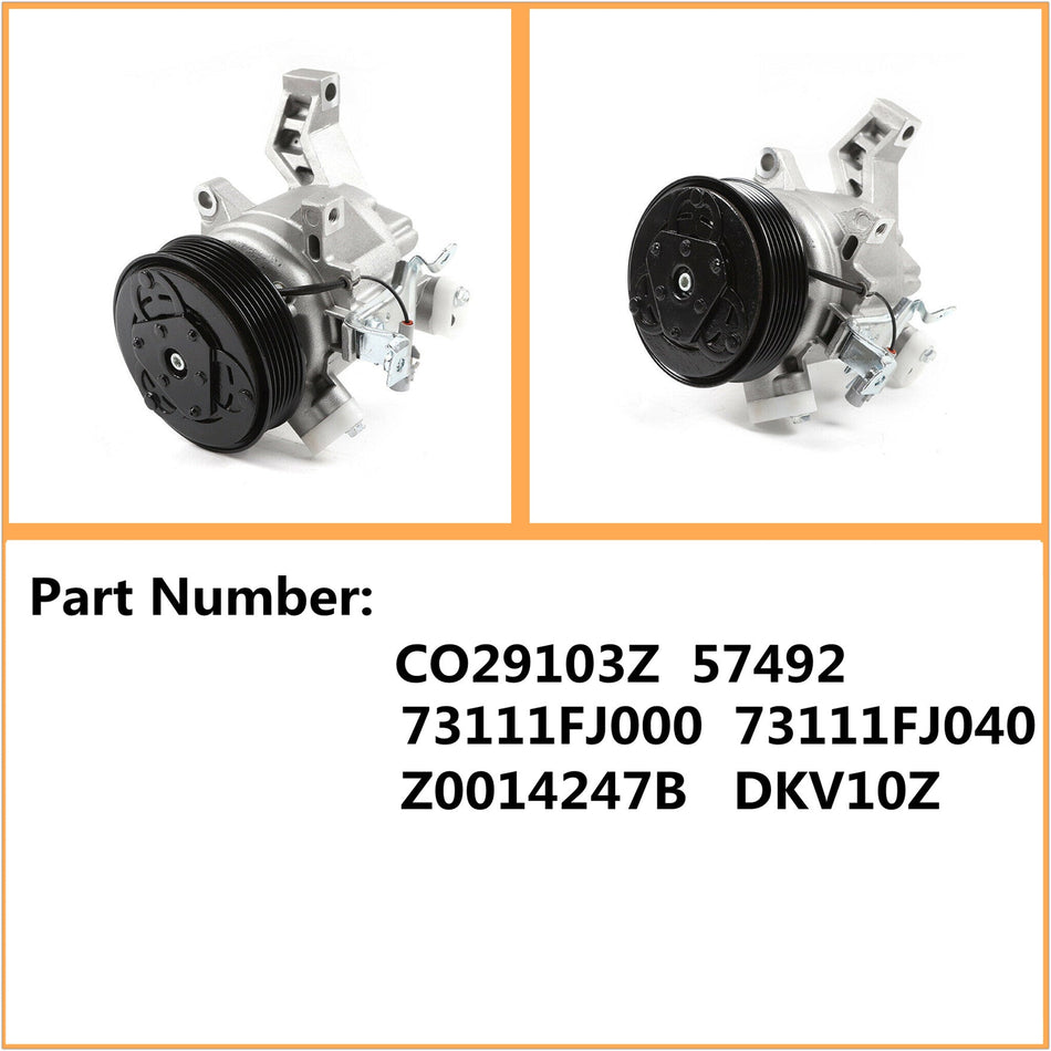 labwork AC Compressor Replacement for 2012-2015 Subaru Forester Impreza XV Crosstrek DKV10Z CO29103Z Lab Work Auto