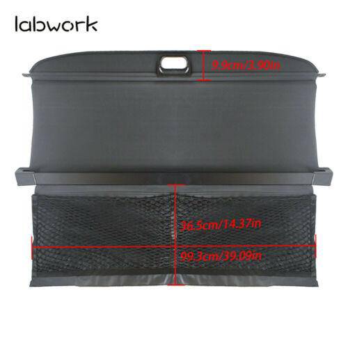 labwork Black Cargo Cover For Smart ForTwo 2007-2014 1st  Anti-Theft Shield Lab Work Auto