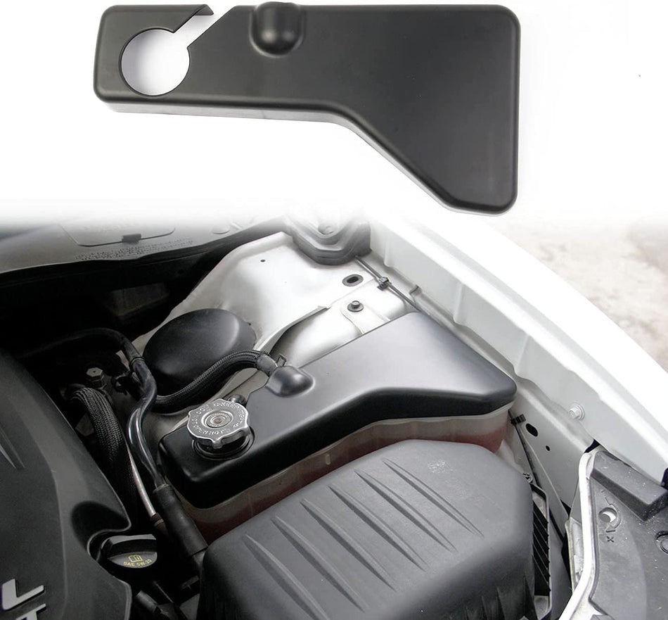 labwork Black Coolant Tank Cover Trim Replacement for 2015-2021 Dodge Charger 2011-2021 Dodge Challenger Lab Work Auto