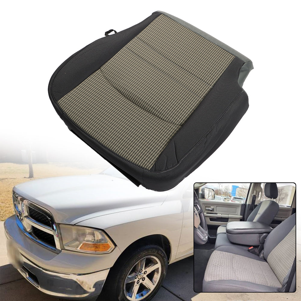 labwork Bottom Cloth Seat Cover+Seat Cushion Foam Pad For 09-12 Dodge Ram 1500 Lab Work Auto