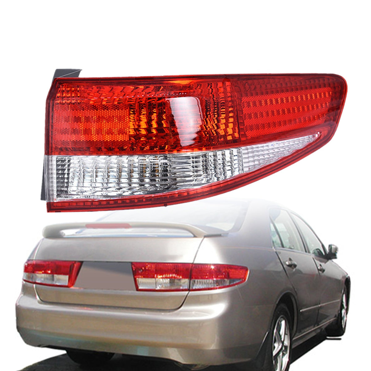 labwork Brake Tail Light for 2003 2004 Honda Accord Right RH Outer Sedan Red Lab Work Auto