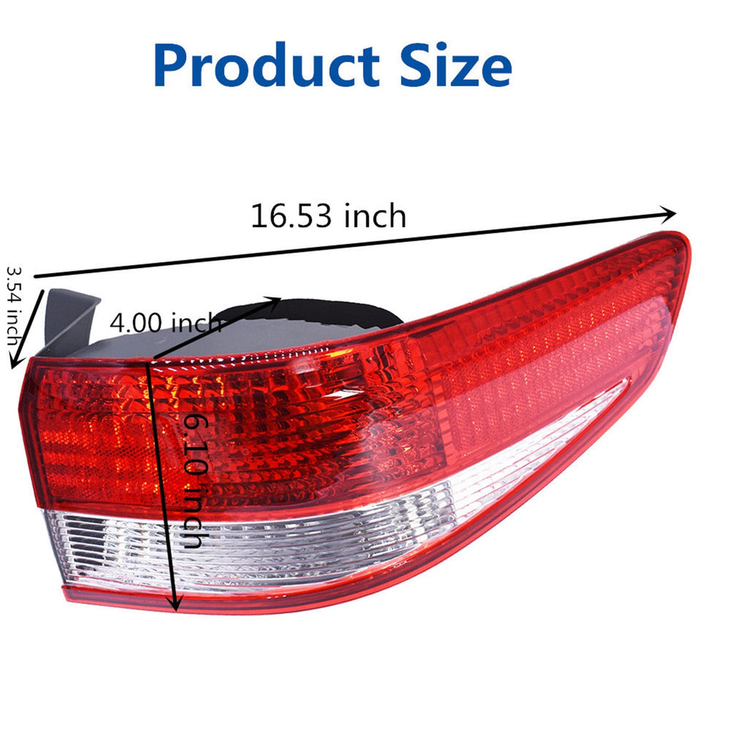labwork Brake Tail Light for 2003 2004 Honda Accord Right RH Outer Sedan Red Lab Work Auto