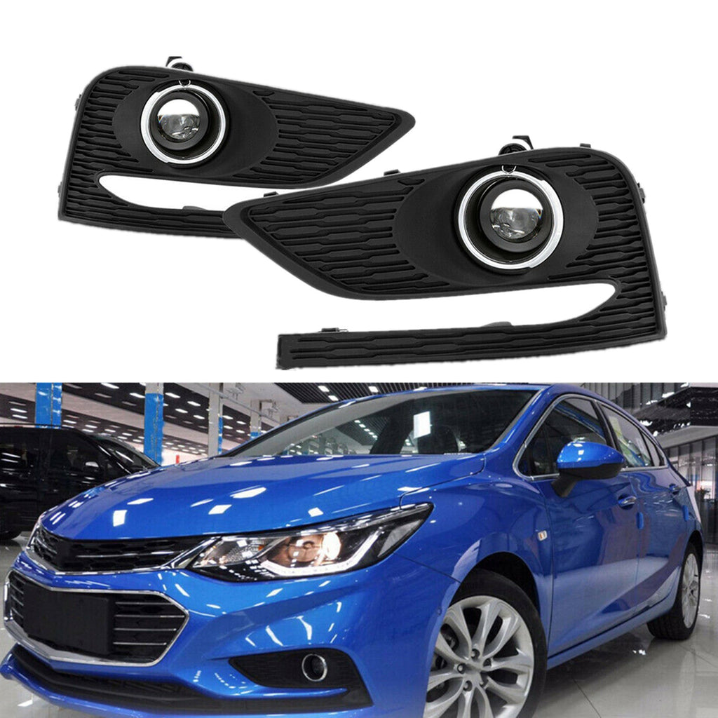 labwork Bumper Fog Lights Driving Lamps For 2016-2018 Chevy Cruze w/ Switch Lab Work Auto