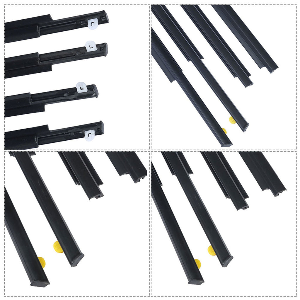 labwork Car Window Moulding Trim Seal Belt Weatherstrip Window Seal Replacement for Toyota Prius 2004-2009 Black 4 Pieces 75720-47010 75710-47010 75740-47010 75730-47010 Lab Work Auto