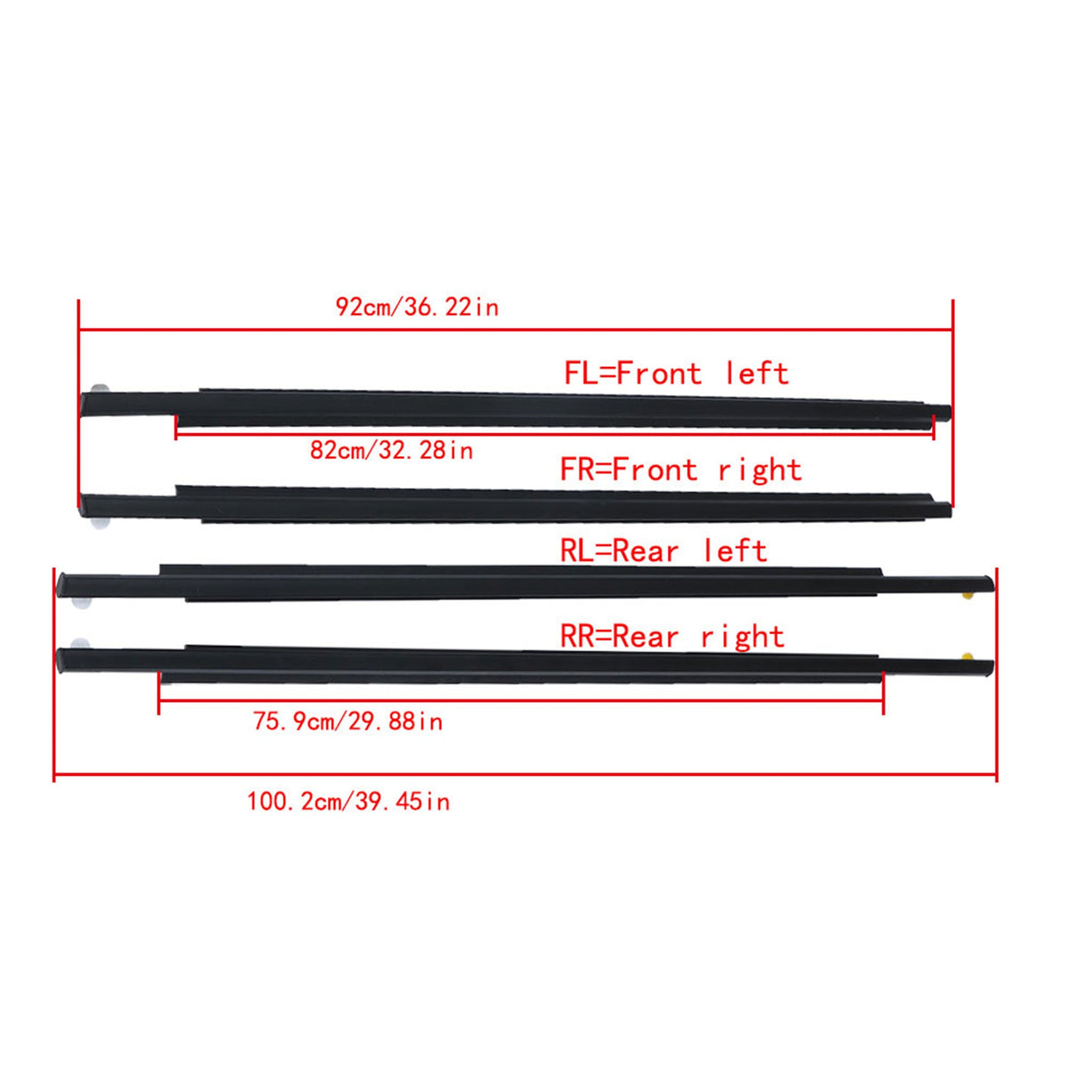 labwork Car Window Moulding Trim Seal Belt Weatherstrip Window Seal Replacement for Toyota Prius 2004-2009 Black 4 Pieces 75720-47010 75710-47010 75740-47010 75730-47010 Lab Work Auto