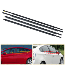 Load image into Gallery viewer, labwork Car Window Moulding Trim Seal Belt Weatherstrip Window Seal Replacement for Toyota Prius 2004-2009 Black 4 Pieces 75720-47010 75710-47010 75740-47010 75730-47010 Lab Work Auto