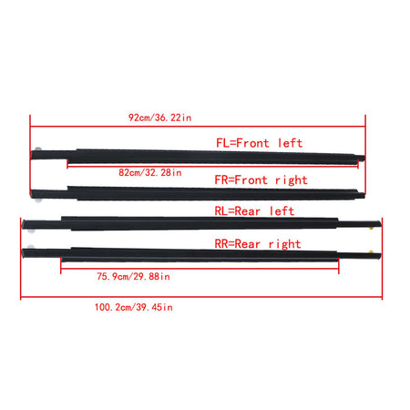 labwork Car Window Moulding Trim Seal Belt Weatherstrip Window Seal Replacement for Toyota Prius 2004-2009 Black 4 Pieces 75720-47010 75710-47010 75740-47010 75730-47010 Lab Work Auto