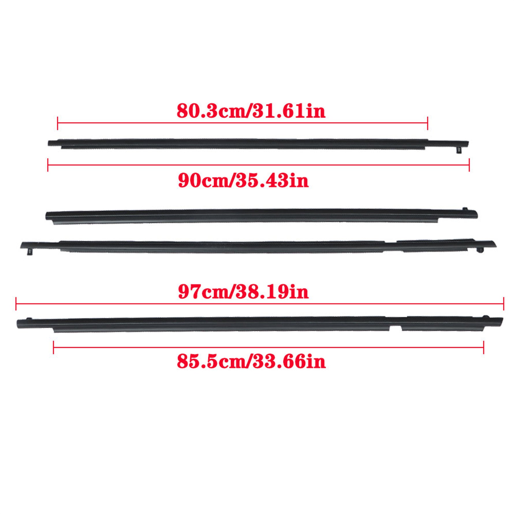 labwork Car Window Moulding Trim Seal Belt Weatherstrip Window Seal Replacement for Toyota RAV4 2006 2007 2008 Black 4 Pieces Lab Work Auto