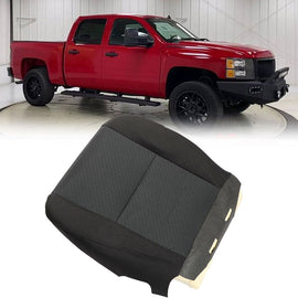 labwork Cloth Driver Bottom Seat Cover+Foam Cushion For 07-14 Chevy Silverado
