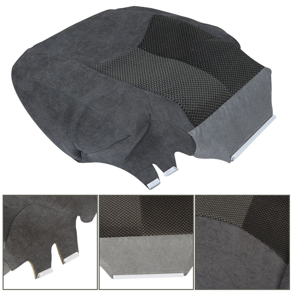 labwork Cloth Seat Cover Driver Bottom Dark Gray For 2003-07 Chevy Silverado LS Lab Work Auto