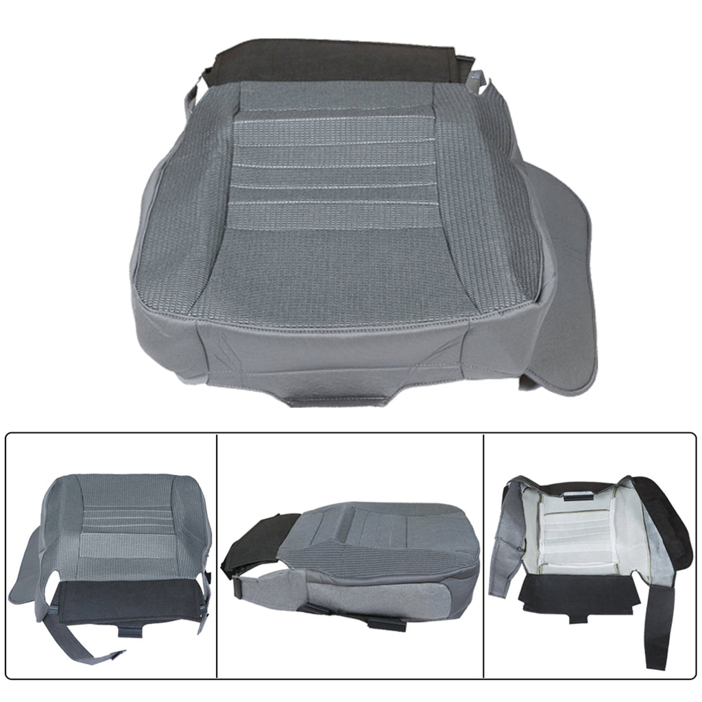 labwork Driver Bottom Cloth Seat Cover For 06-09 Dodge Ram 2500 Regular Cab Gray Lab Work Auto