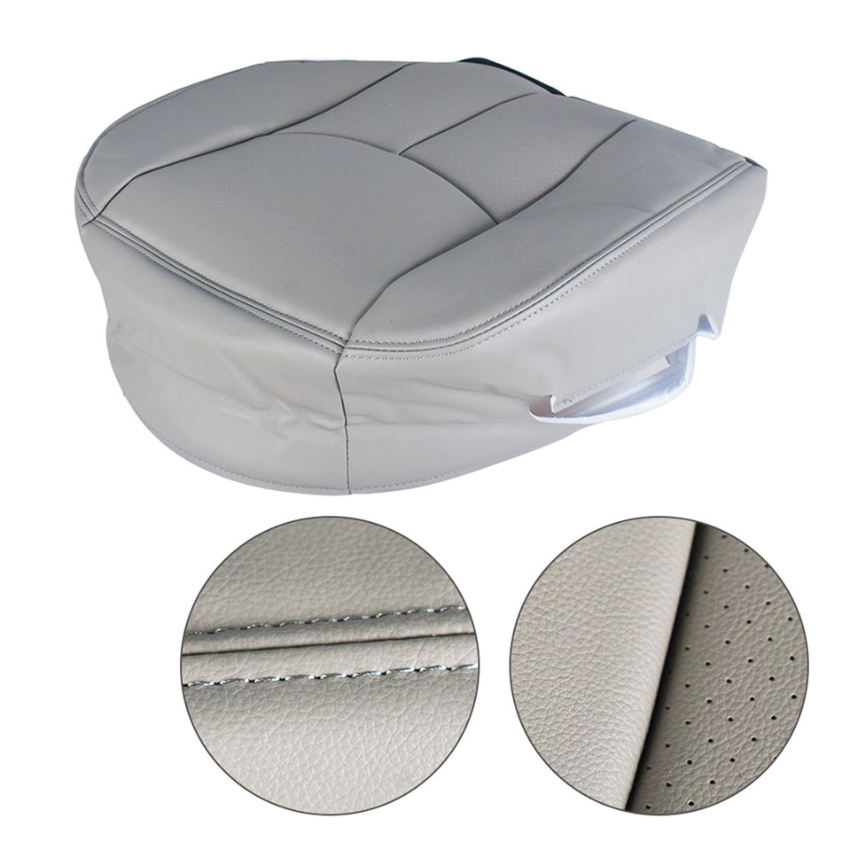 labwork Driver Bottom Seat Cover For 03-06 Chevy Tahoe Suburban Leatherette Gray Lab Work Auto