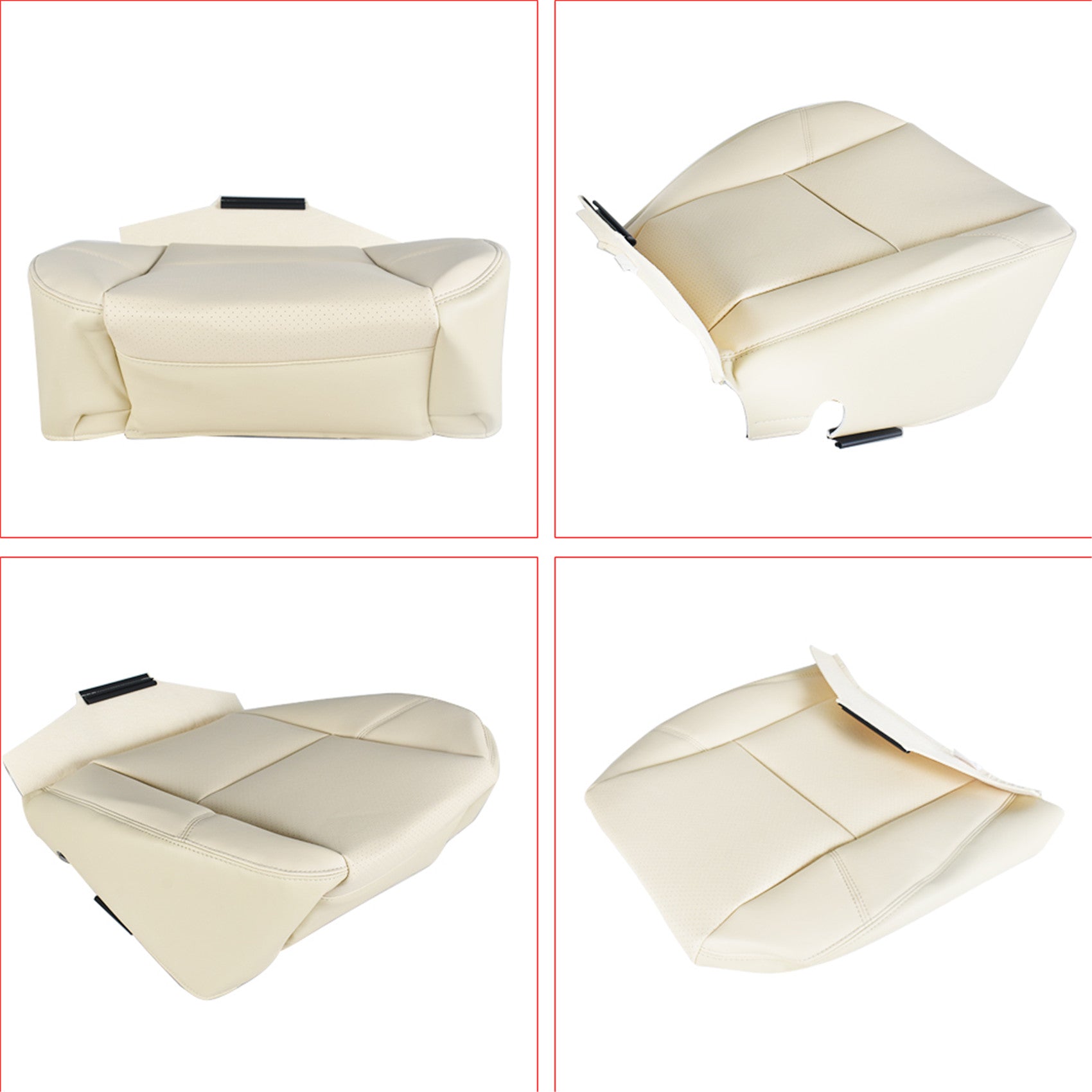 labwork Driver Bottom Seat Cover Tan For 2007-2008 Cadillac Escalade Leatherette Lab Work Auto