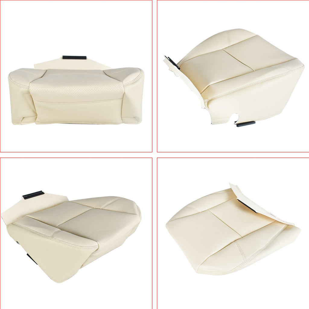 labwork Driver Bottom Seat Cover Tan For 2007-2008 Cadillac Escalade Leatherette Lab Work Auto