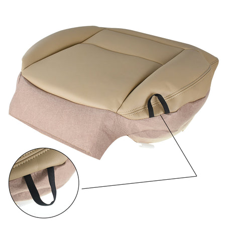 labwork Driver Side Bottom Seat Cover For 2005-2008 Ford F150 Lariat Leatherette Lab Work Auto