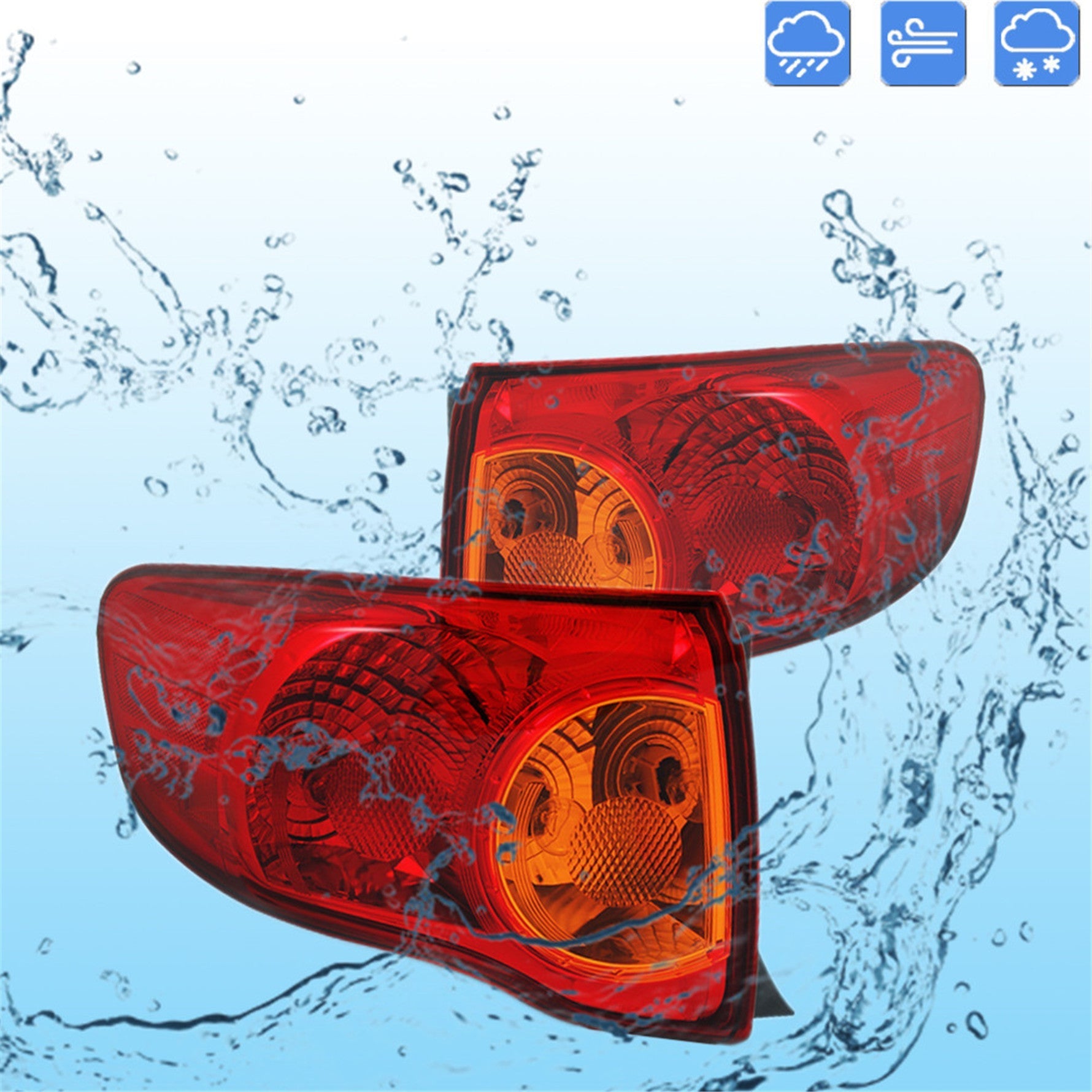labwork Driver and Passenger Side Rear Tail light Tail Lamp Assembly Replacement for 2009 2010 Toyota Corolla 8155002460 8156002460 TO2800175 TO2801175 Lab Work Auto