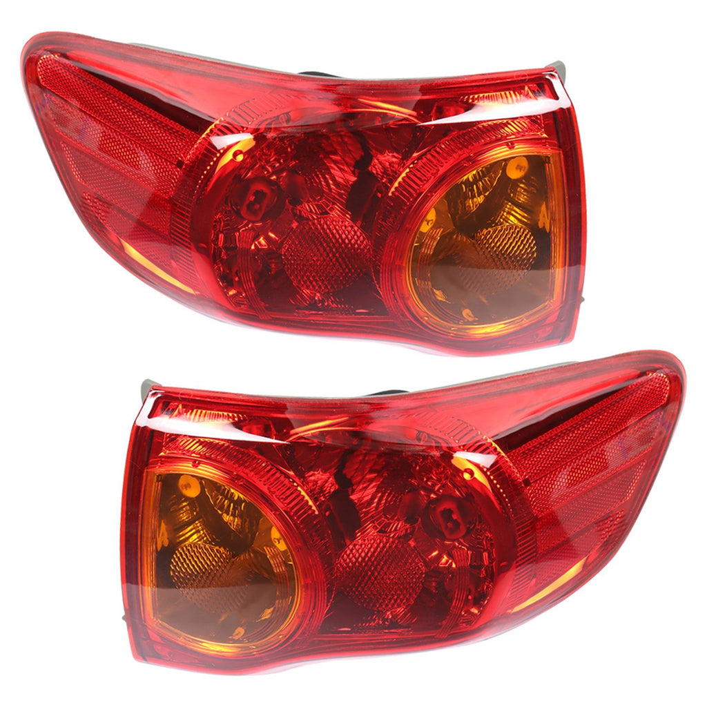 labwork Driver and Passenger Side Rear Tail light Tail Lamp Assembly Replacement for 2009 2010 Toyota Corolla 8155002460 8156002460 TO2800175 TO2801175 Lab Work Auto