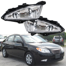 Load image into Gallery viewer, labwork Fog Lights Assembly Replacement for 07-10 Hyundai Elantra Clear Lens Bumper Fog Lamp Left+Right Side (Passenger &amp; Driver Side) Lab Work Auto