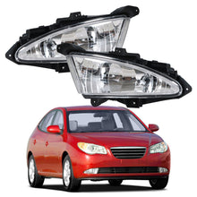 Load image into Gallery viewer, labwork Fog Lights Assembly Replacement for 07-10 Hyundai Elantra Clear Lens Bumper Fog Lamp Left+Right Side (Passenger &amp; Driver Side) Lab Work Auto