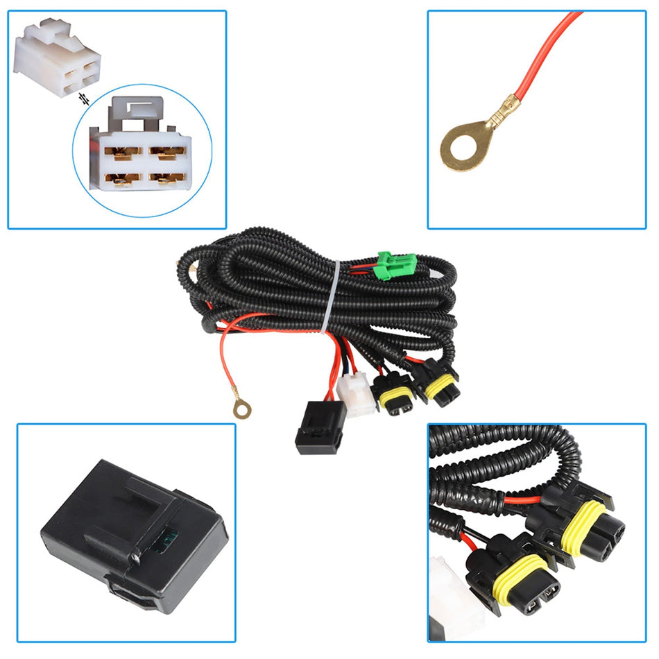 labwork Fog Lights Assembly Replacement for 2004 2005 Mitsubishi Lancer Clear Lens Bumper Fog Lamp Left+Right Side (Passenger & Driver Side) Lab Work Auto