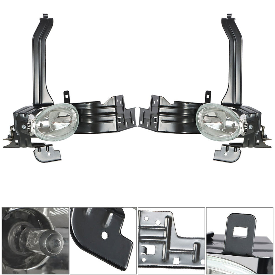 labwork Fog Lights Assembly Replacement for 2008 2009 2010 Honda Accord Sedan Clear Lens Bumper Fog Lamp Left+Right Side (Passenger & Driver Side) Lab Work Auto