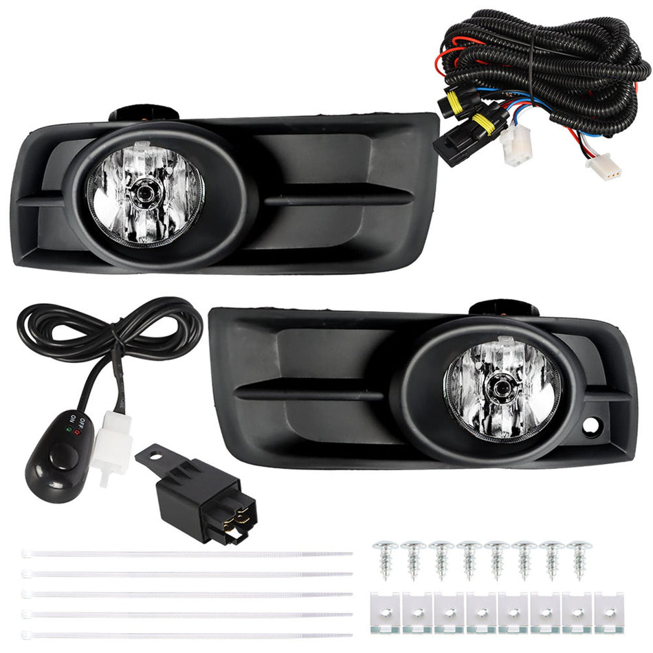 labwork Fog Lights Assembly Replacement for 2010 2011 2012 2013 2014 Chevy Cruze Bumper Fog Lamp + Wiring Switch Left+Right Side (Passenger & Driver Side) Lab Work Auto