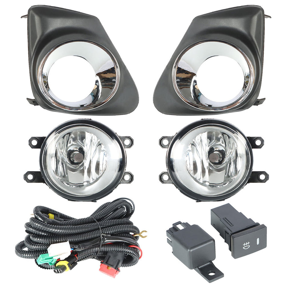 labwork Fog Lights Assembly Replacement for 2011 2012 2013 Toyota Corolla Clear Lens Bumper Fog Lamp Left+Right Side (Passenger & Driver Side) Lab Work Auto