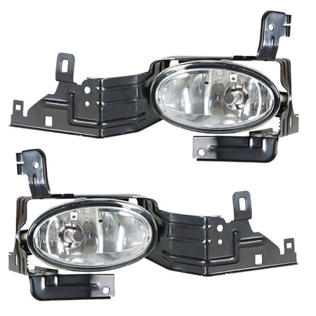 labwork Fog Lights Assembly Replacement for 2011 2012 Honda Accord Sedan Clear Lens Bumper Fog Lamp Left+Right Side(Bulbs+Bezel+Switch) Lab Work Auto
