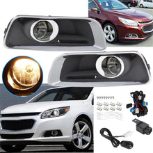 Load image into Gallery viewer, labwork Fog Lights Assembly Replacement for 2013 2014 2015 Chevy Malibu Clear Lens Bumper Fog Lamp Left+Right Side(Switch+Bulbs+Cover) Lab Work Auto