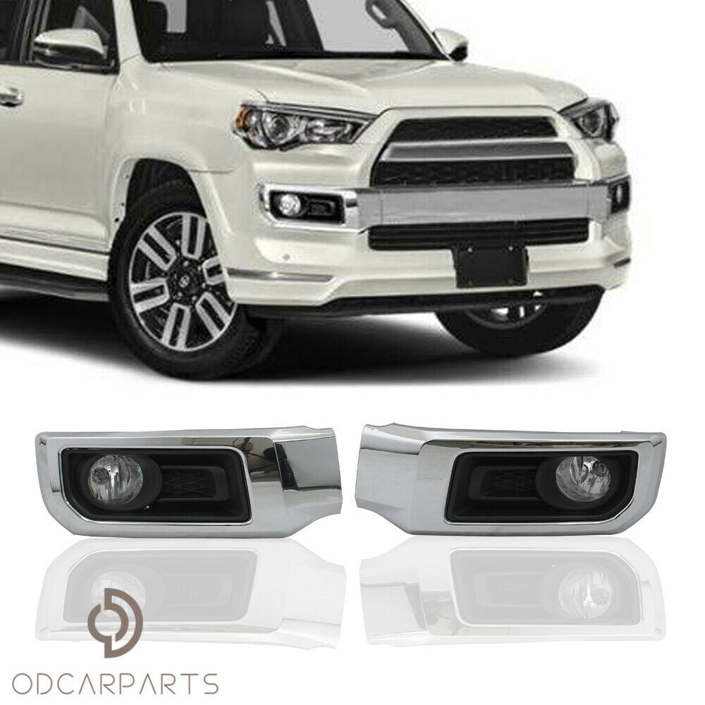 labwork Fog Lights Assembly Replacement for 2014-2021 Toyota 4Runner Limited Clear Lens Bumper Fog Lamp Left+Right Side (Passenger & Driver Side) Lab Work Auto