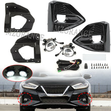 Load image into Gallery viewer, labwork Fog Lights Assembly Replacement for 2020-2021 Nissan Maxima Clear Lens Bumper Fog Lamp Left+Right Side (Bulbs+Bezel+Switch) Lab Work Auto