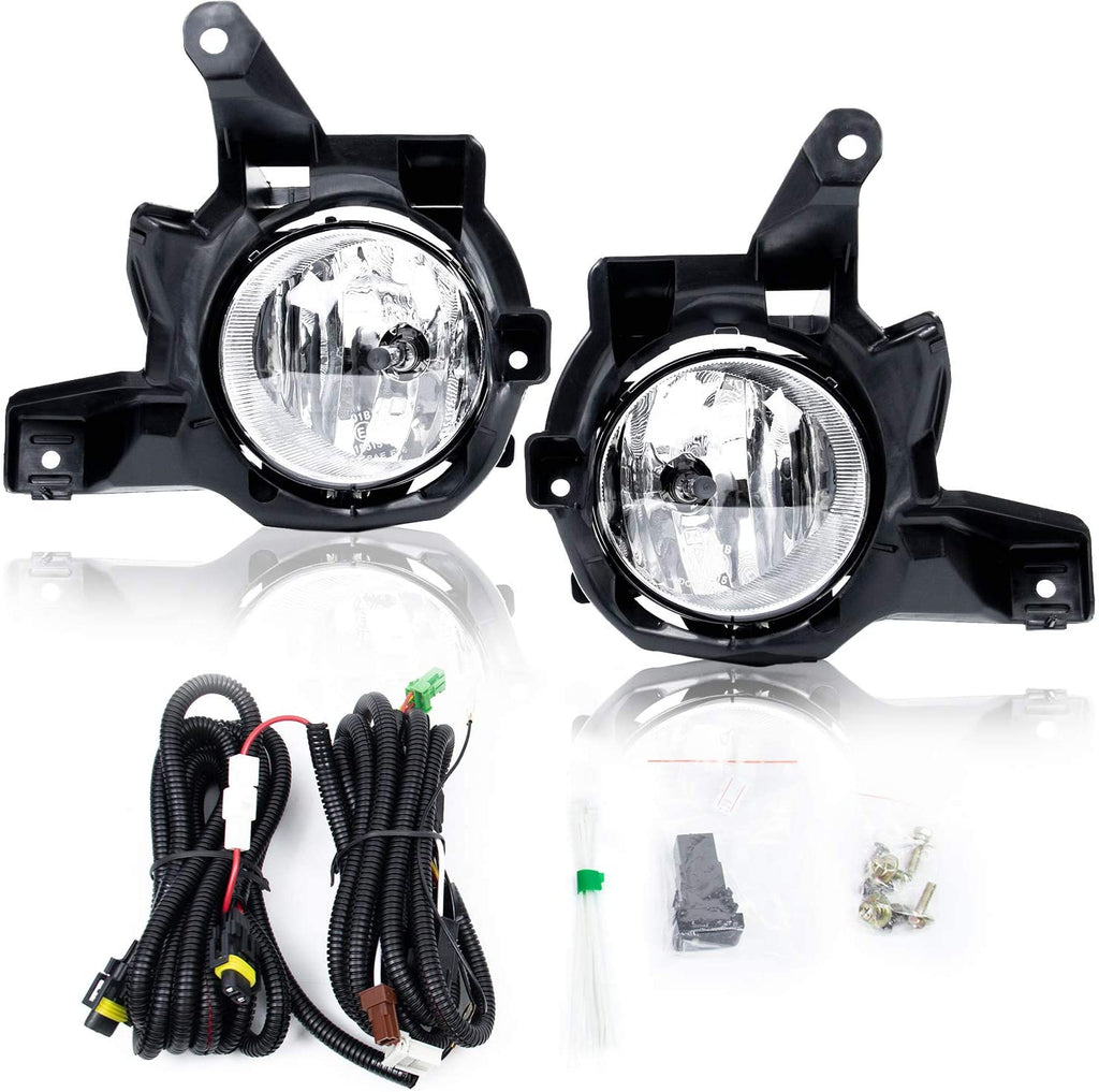 labwork Fog Lights Assembly TO2593130 TO2592130 Replacement for 2013 2014 2015 RAV4 Clear Lens Bumper Fog Lamp Left+Right Side (Bulbs+Bezel+Switch) Lab Work Auto