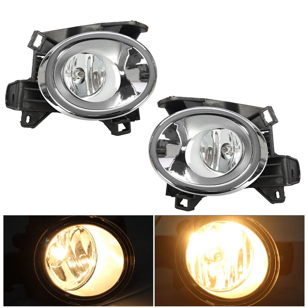 labwork Fog Lights for 2013-2016 Nissan Pathfinder Clear Lens Bumper Fog Lamp Left+Right Side(Bulbs+Bezel+Switch) Lab Work Auto