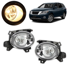 Load image into Gallery viewer, labwork Fog Lights for 2013-2016 Nissan Pathfinder Clear Lens Bumper Fog Lamp Left+Right Side(Bulbs+Bezel+Switch) Lab Work Auto